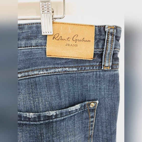 Robert Graham Men's 44 x 33 Classic Yates Straight Leg Medium Wash Men's Jeans - Picture 7 of 13